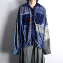 "Re:make" multi fabric patchwork big shirt