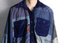 "Re:make" multi fabric patchwork big shirt