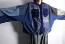 "Re:make" multi fabric patchwork big shirt
