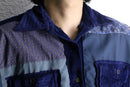 "Re:make" multi fabric patchwork big shirt