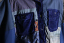 "Re:make" multi fabric patchwork big shirt