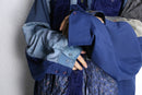 "Re:make" multi fabric patchwork big shirt