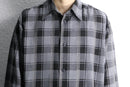 “PRONTI” monotone check loose L/S shirt