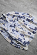 "DENIM&Co." patchwork design cotton shirt