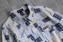 "DENIM&Co." patchwork design cotton shirt