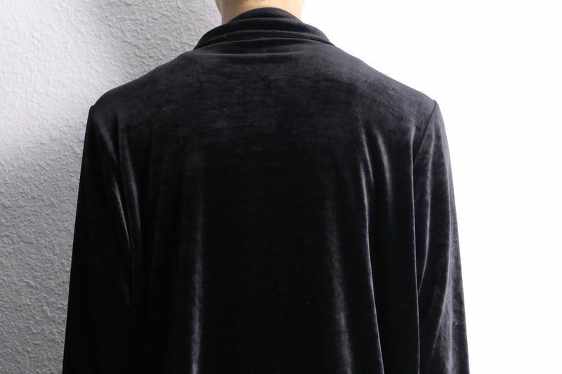black color poly velour shirt