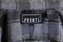 “PRONTI” monotone check loose L/S shirt