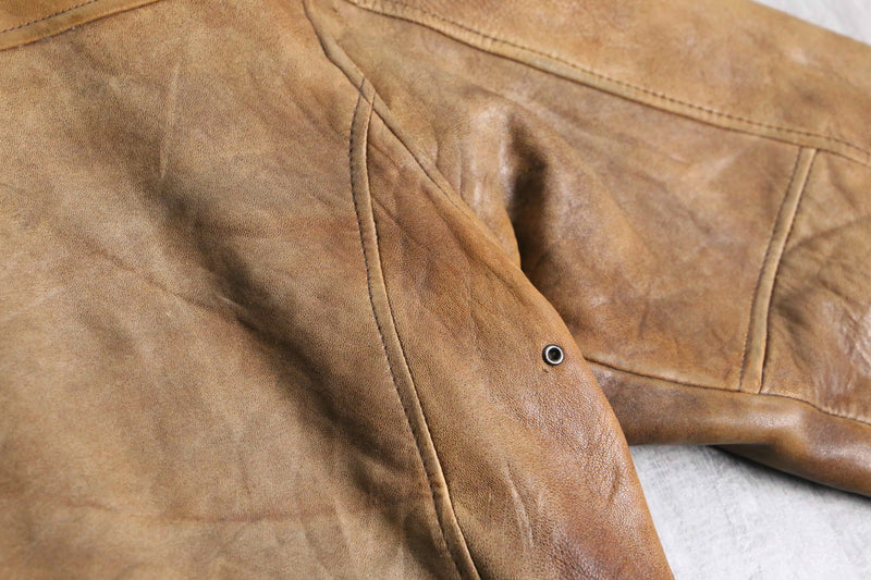 “A-2” type patch pattern leather  jacket