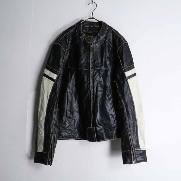 stand collar black riders jacket