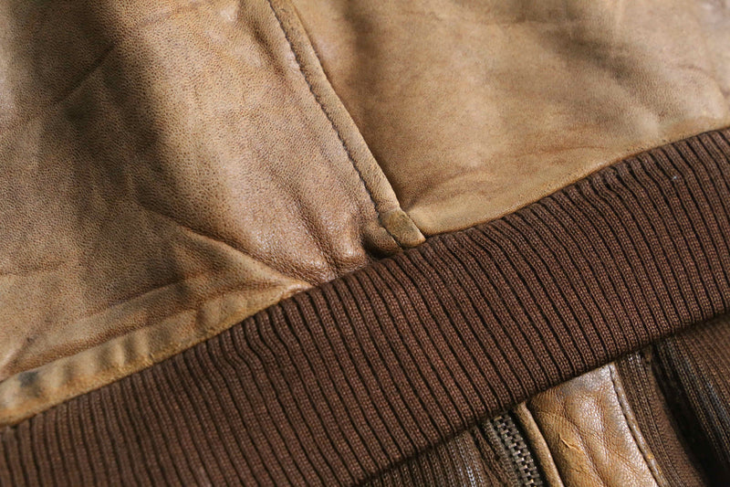 “A-2” type patch pattern leather  jacket