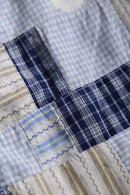"DENIM&Co." patchwork design cotton shirt