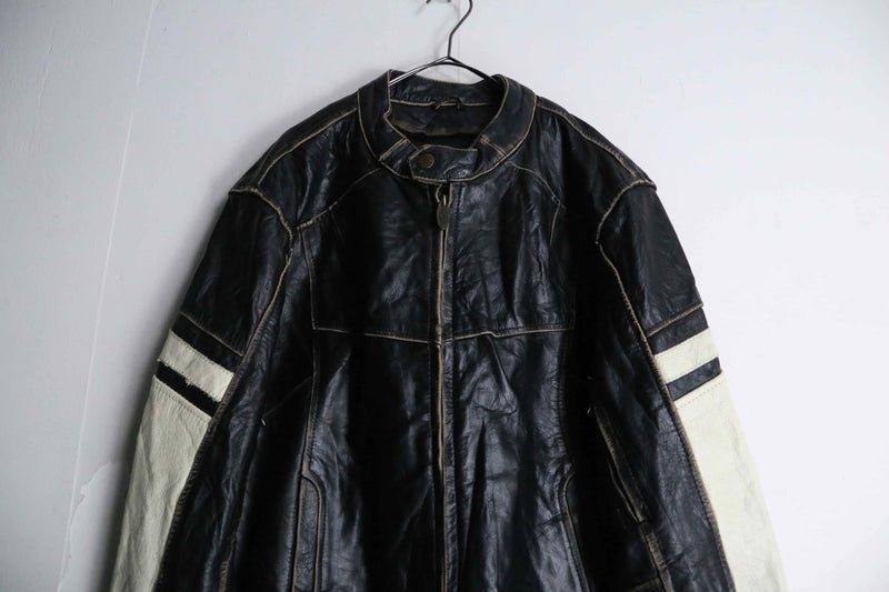 stand collar black riders jacket