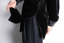 black color poly velour shirt