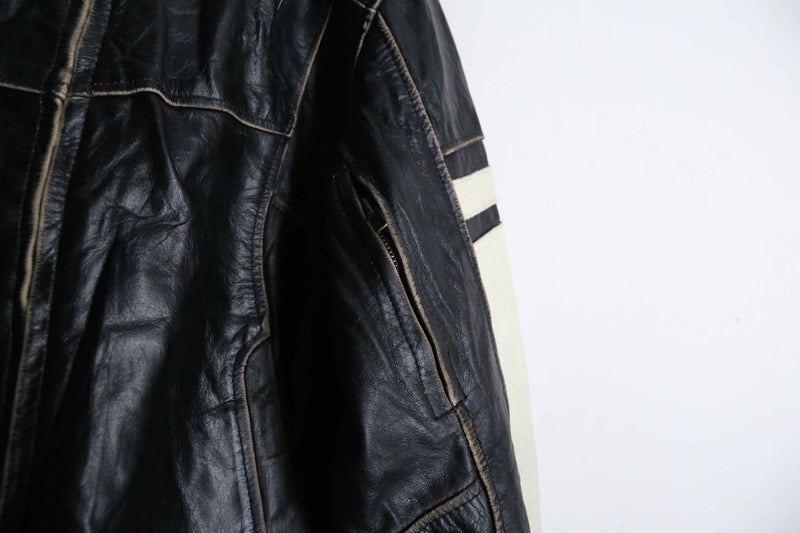 stand collar black riders jacket