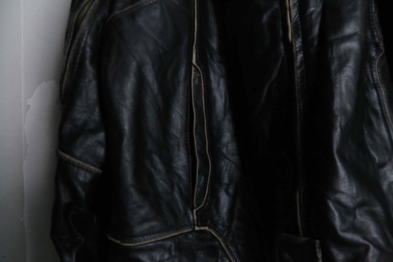 stand collar black riders jacket