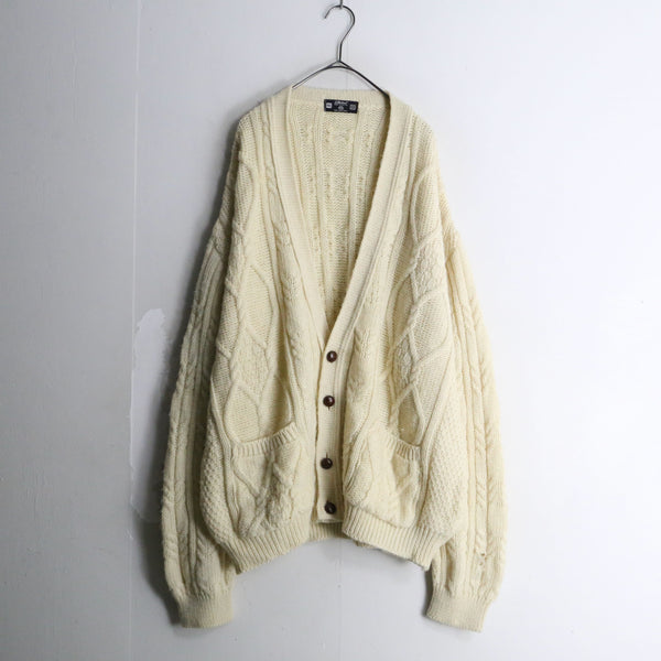 ivory cable knit cardigan