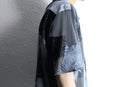 "PRONTI"panther pattern mesh s/s shirt