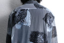 "PRONTI"panther pattern mesh s/s shirt