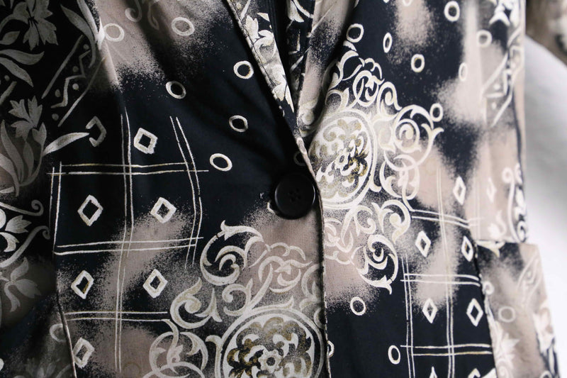full pattern rayon easy tailored jacket