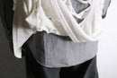 "Re:make" damaged tee docking stripe shirt