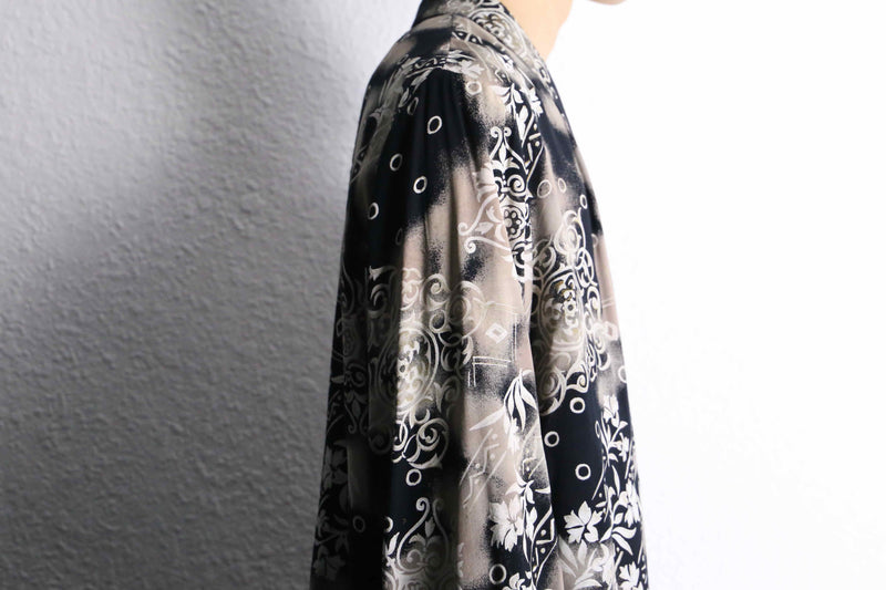full pattern rayon easy tailored jacket