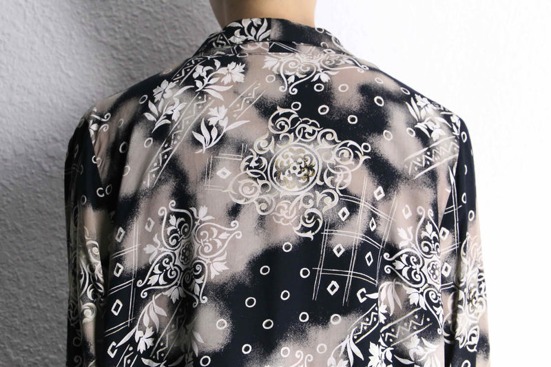 full pattern rayon easy tailored jacket