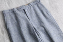 melange gray wide straight slacks