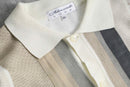 90-00's Silver Silk switching knit shirt
