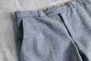 melange gray wide straight slacks