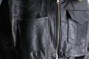 ''Re:makn''pattern short leather jacket