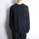 navy color cotton knit
