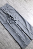 melange gray wide straight slacks