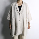 linen side open easy jacket