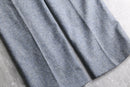 melange gray wide straight slacks