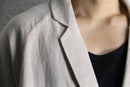 linen side open easy jacket