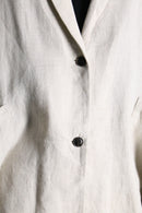 linen side open easy jacket