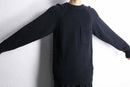 navy color cotton knit