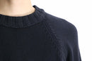 navy color cotton knit