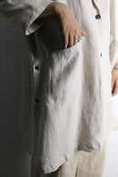 linen side open easy jacket