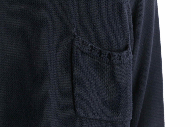 navy color cotton knit