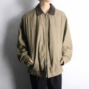 “St.JOHN’S BAY” leather collar cotton zip jacket