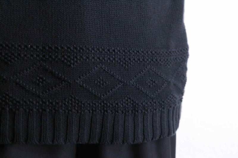 navy color cotton knit
