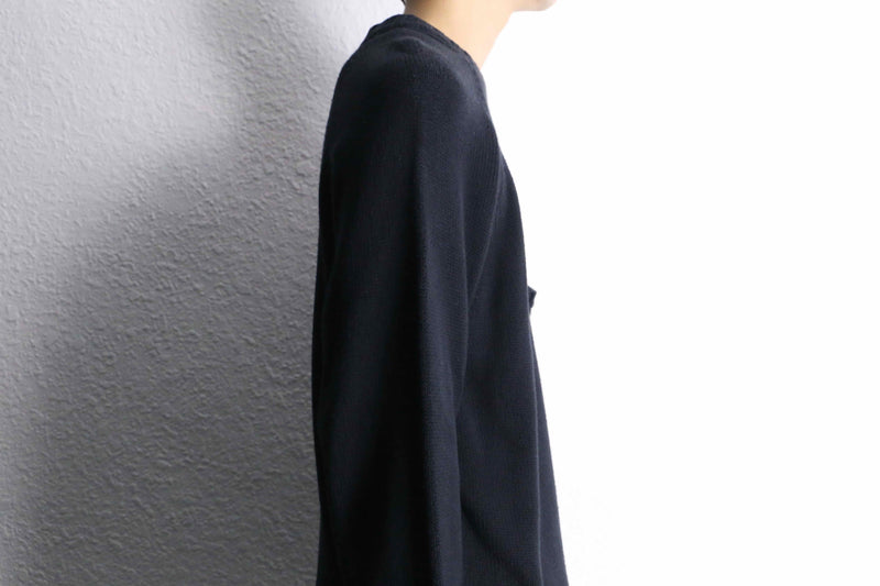 navy color cotton knit