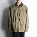 “St.JOHN’S BAY” leather collar cotton zip jacket