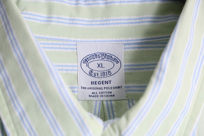 “BROOKS BROTHERS” pail tone stripe shirt
