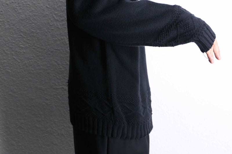 navy color cotton knit