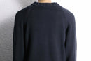navy color cotton knit