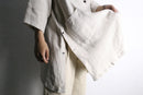 linen side open easy jacket