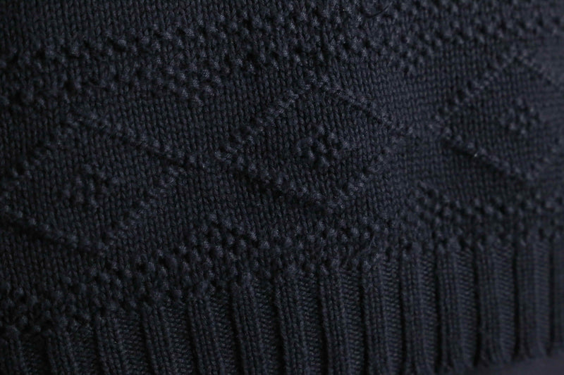 navy color cotton knit