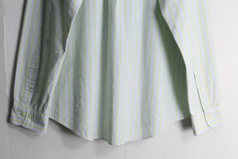 “BROOKS BROTHERS” pail tone stripe shirt